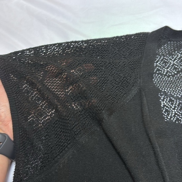 Faded Glory Black Cardigan Sweater Sleeveless - Picture 3 of 5